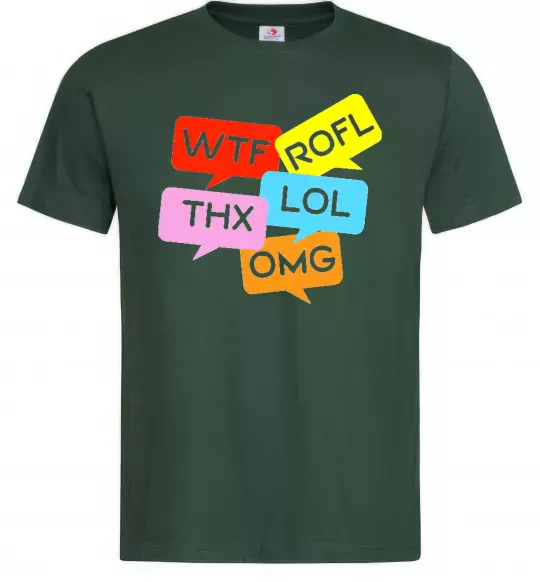 Чоловіча футболка WTF Темно-зелений фото
