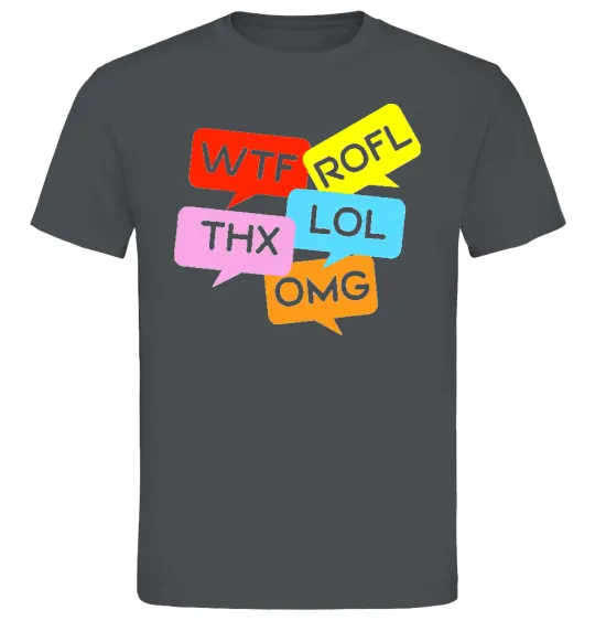 Чоловіча футболка WTF Графіт фото