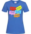 Женская футболка WTF Ярко-синий Женская футболка WTF Ярко-синий фото