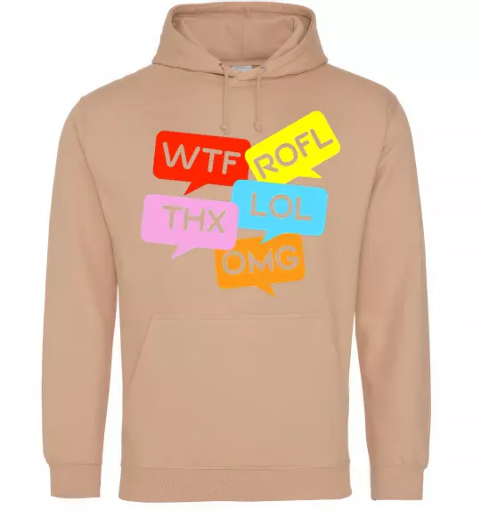 Жіноча толстовка (худі) WTF Пісочний фото