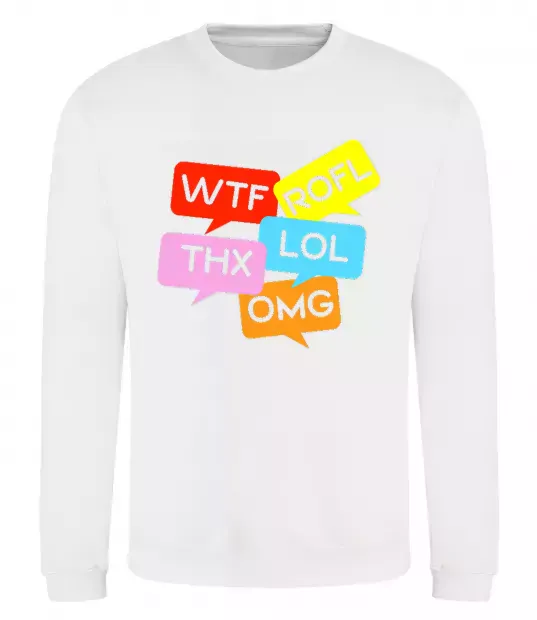 Світшот WTF Білий фото