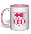Чашка з кольоровою ручкою BARCELONA Ніжно рожевий Чашка з кольоровою ручкою BARCELONA Ніжно рожевий фото