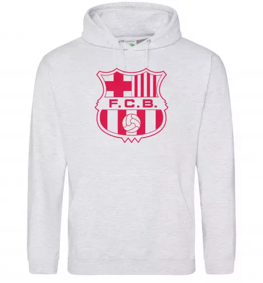 Мужская толстовка (худи) BARCELONA Серый меланж фото
