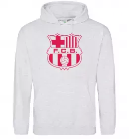 Мужская толстовка (худи) BARCELONA Серый меланж фото