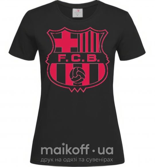 Женская футболка BARCELONA Черный фото