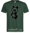 Мужская футболка Счастливый олимпийский мишка Темно-зеленый фото