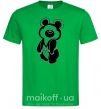 Мужская футболка Счастливый олимпийский мишка Зеленый фото