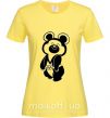 Женская футболка Счастливый олимпийский мишка Лимонный фото
