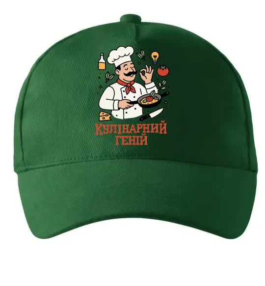 Кепка Кулінарний геній Темно-зеленый фото