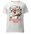 Мужская премиум футболка Кулінарний геній Белый фото