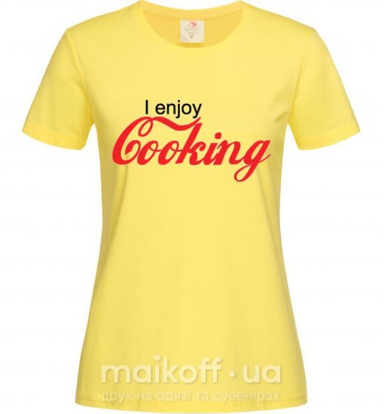 Жіноча футболка I ENJOY COOKING Лимонний фото