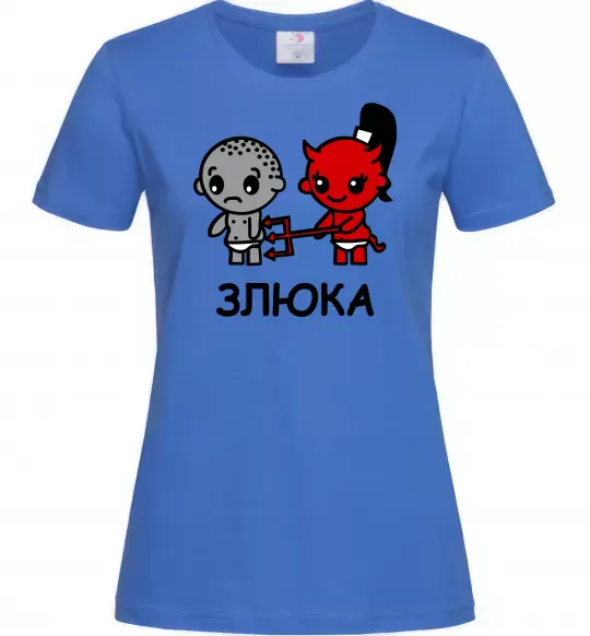 Женская футболка Злюка Ярко-синий фото