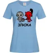 Женская футболка Злюка Голубой фото