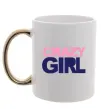 Чашка з кольоровою ручкою CRAZY GIRL Золото фото
