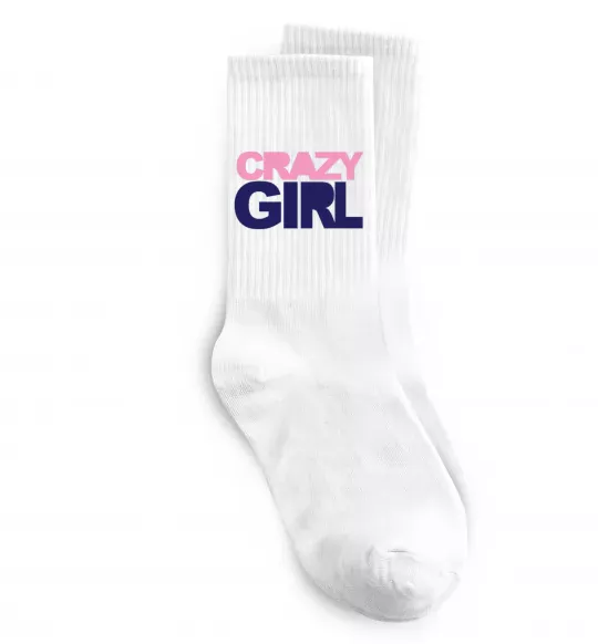 Носки CRAZY GIRL Белый фото