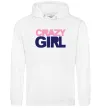 Жіноча толстовка (худі) CRAZY GIRL Білий фото