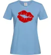 Жіноча футболка KISS from girl Блакитний фото