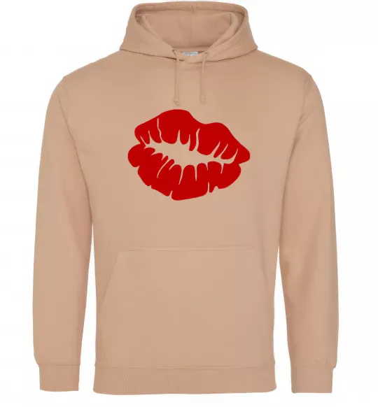 Жіноча толстовка (худі) KISS from girl Пісочний фото