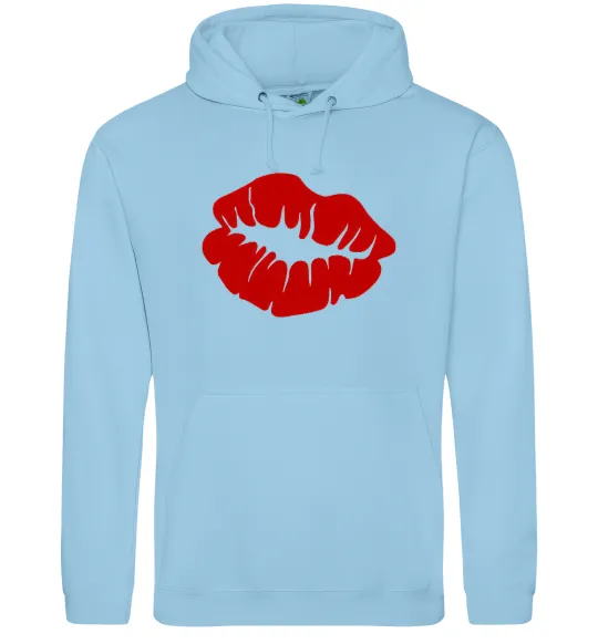 Жіноча толстовка (худі) KISS from girl Блакитний фото