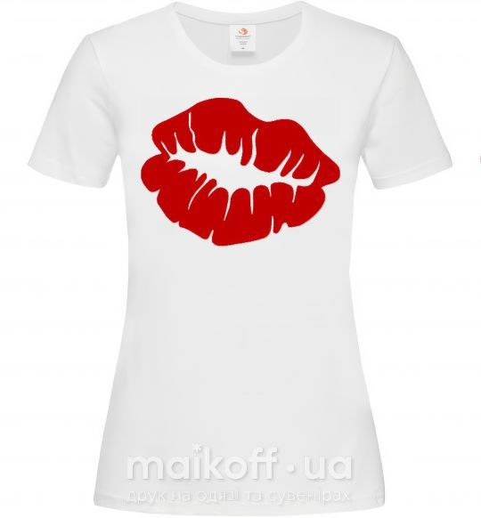Женская футболка KISS from girl Белый фото