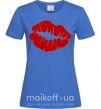 Женская футболка KISS from girl Ярко-синий фото