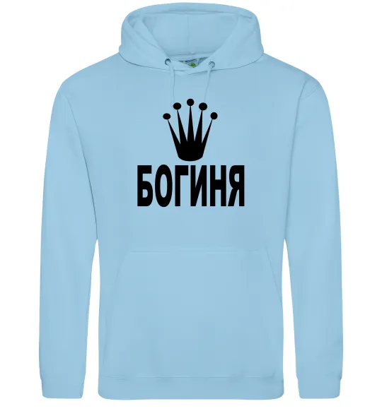 Жіноча толстовка (худі) БОГИНЯ Блакитний фото