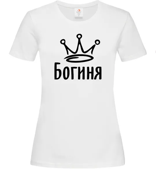 Жіноча футболка Богиня Білий фото