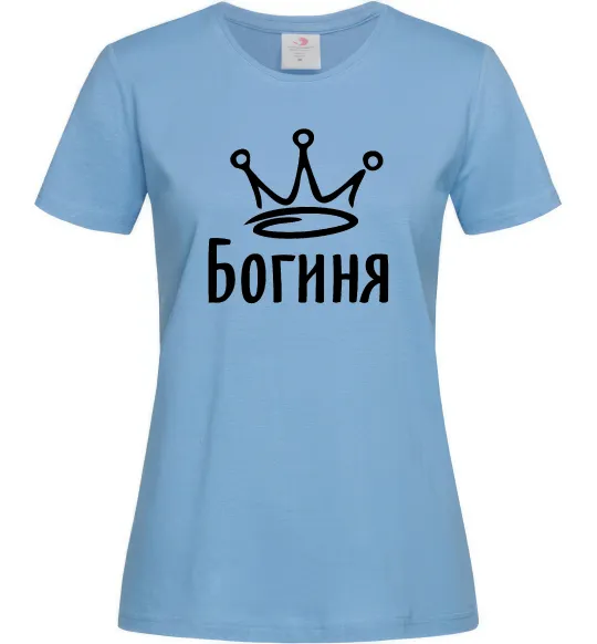 Жіноча футболка Богиня Блакитний фото
