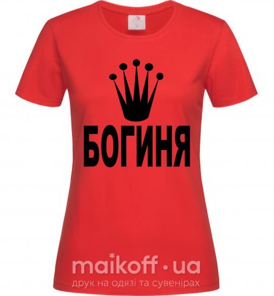 Женская футболка БОГИНЯ Красный фото