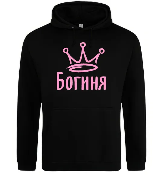 Женская толстовка (худи) Богиня Черный фото