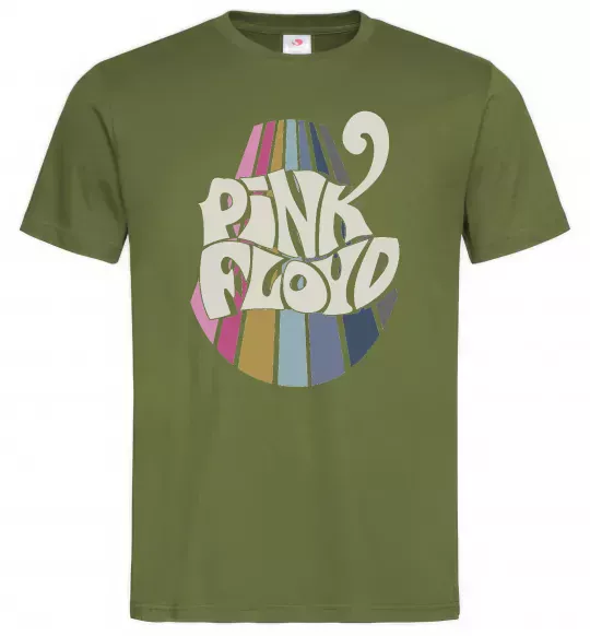 Чоловіча футболка Pink Floyd графіті Оливковий фото