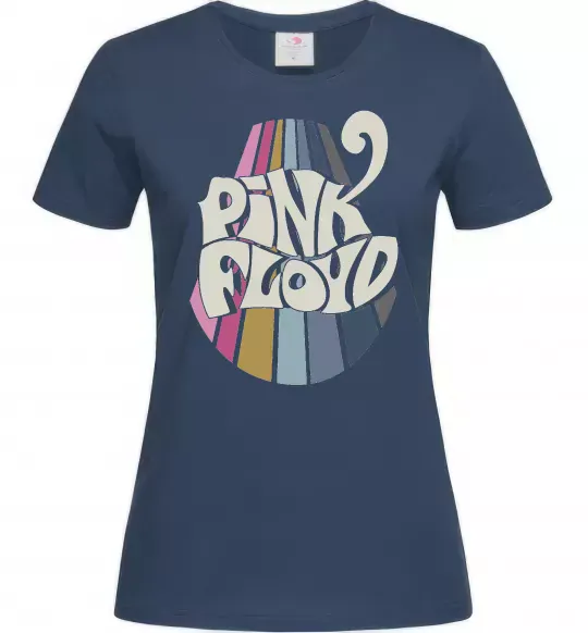Жіноча футболка Pink Floyd графіті Темно-синій фото