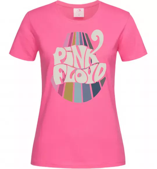 Жіноча футболка Pink Floyd графіті Яскраво-рожевий фото