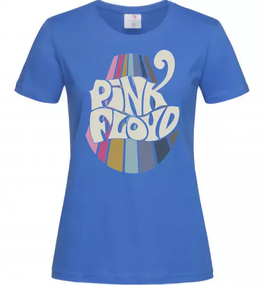 Жіноча футболка Pink Floyd графіті Яскраво-синій фото