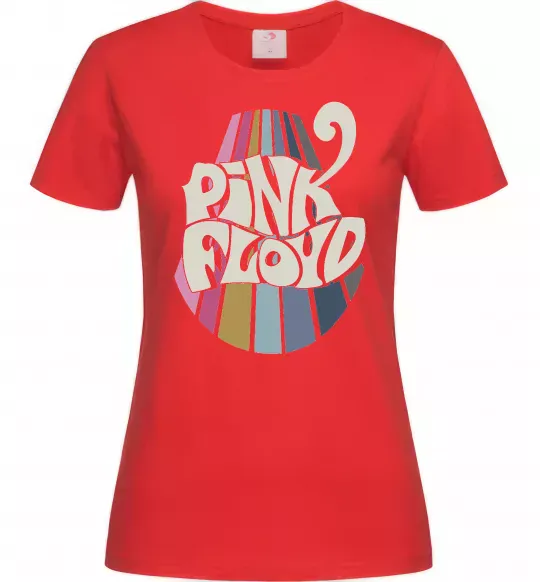 Жіноча футболка Pink Floyd графіті Червоний фото