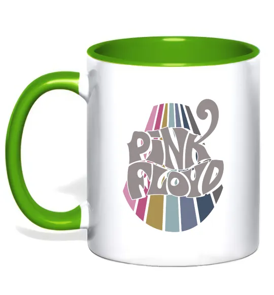 Чашка с цветной ручкой Pink Floyd графіті Лаймовый фото