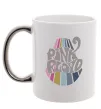 Чашка з кольоровою ручкою Pink Floyd графіті Срібло фото