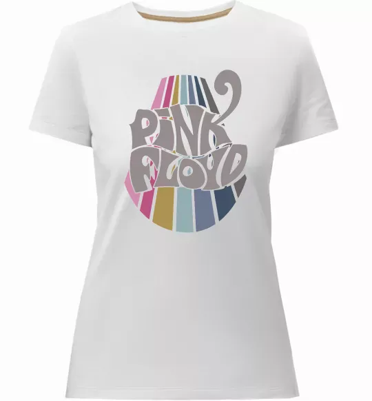 Женская премиум футболка Pink Floyd графіті Белый фото