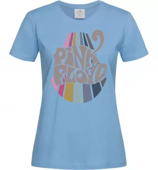 Жіноча футболка Pink Floyd графіті Блакитний фото