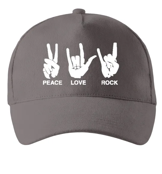 Кепка PEACE LOVE ROCK Сірий фото