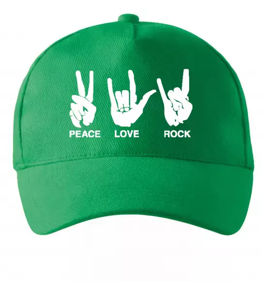 Кепка PEACE LOVE ROCK Зелений фото