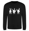 Свитшот PEACE LOVE ROCK Черный фото