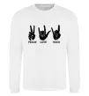 Свитшот PEACE LOVE ROCK Белый фото