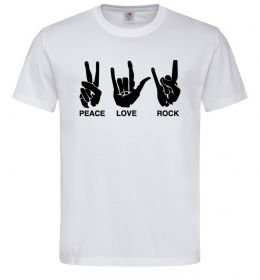 Мужская футболка PEACE LOVE ROCK
