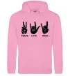 Женская толстовка (худи) PEACE LOVE ROCK Розовый Женская толстовка (худи) PEACE LOVE ROCK Розовый фото