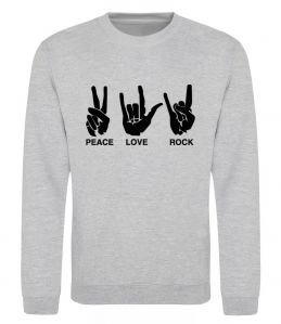 Свитшот PEACE LOVE ROCK