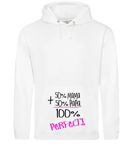 Женская толстовка (худи) 50%+50% Белый фото