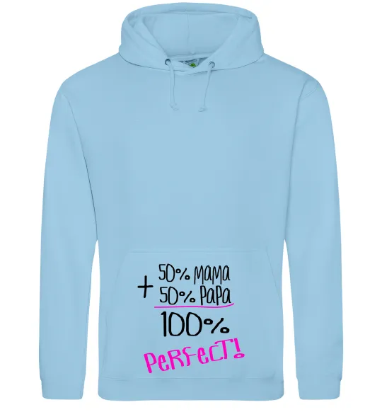 Жіноча толстовка (худі) 50%+50% Блакитний фото