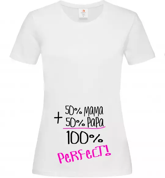 Жіноча футболка 50%+50% Білий фото