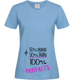 Жіноча футболка 50%+50% Блакитний фото